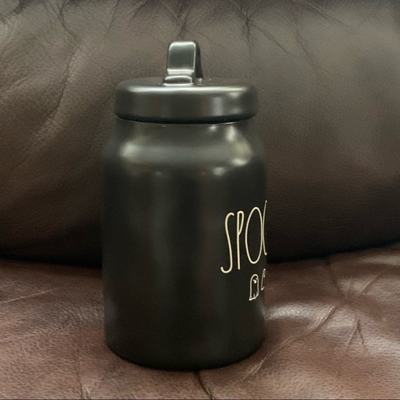 Rae Dunn SPOOKY Ghosts Halloween Canister - Black Matte - Picture 9 of 11